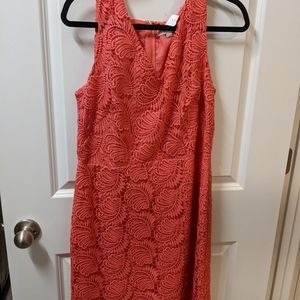 Loft coral cocktail dress